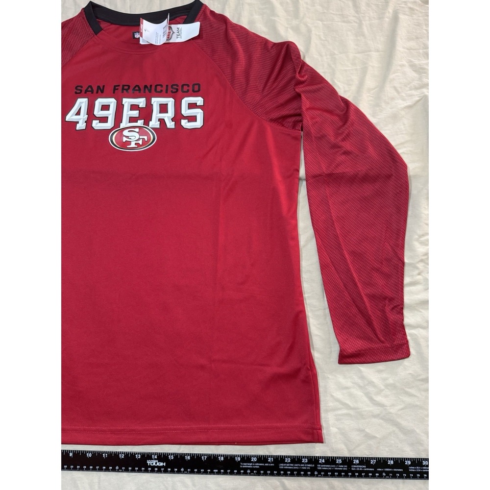 NFL Team Apparel Men's San Francisco 49ers Dri-Fit Long Sleeve Shirt, Size XL - Picture 3 of 16